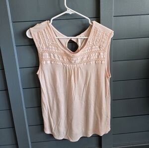 LC Lauren Conrad Blush Sleeveless Blouse